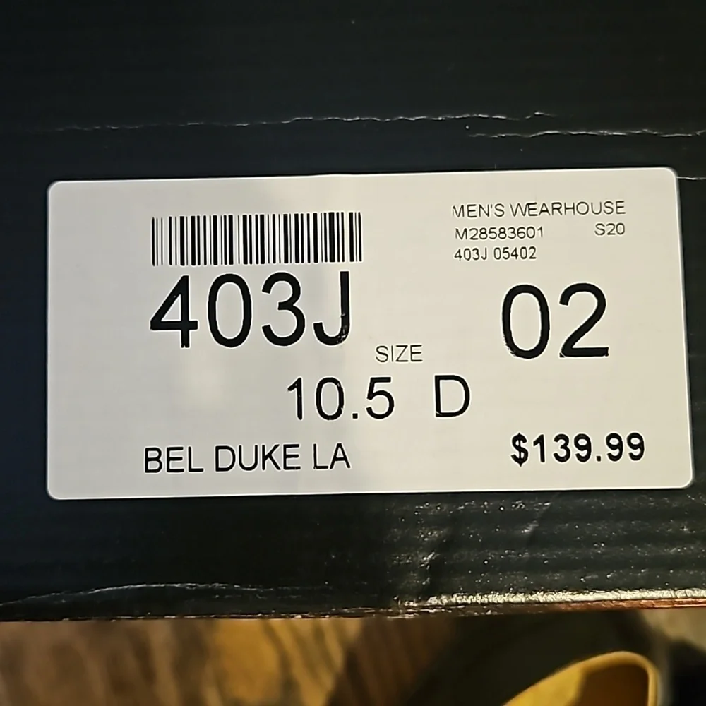Belvedere Duke Dress Shoes Black Leather EUC 10.5D